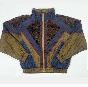 🚫 SOLD 🚫 80s 90s Leaf Retro Windbreaker Jacket